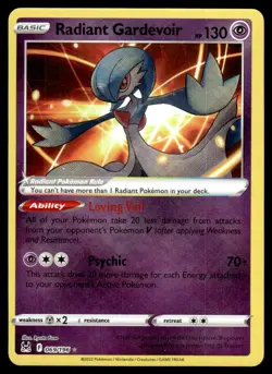 2022 Sword & Shield - Lost Origin Radiant Gardevoir Basic/Radiant Rare #69 - Image 1
