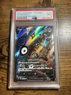Pokemon Japanese Paradigm Trigger ALT ART Unown V 2022 #103 Mint PSA 9 - Image 1