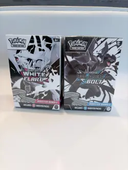 Pokemon Black Bolt and White Flare Booster Bundle Set of 2 Sealed - Image 1