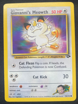Pokemon TCG Giovanni's Meowth Gym Challenge 74/132 NM Condition WOTC - Image 1