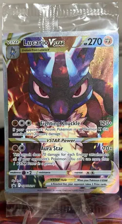 Pokemon TCG Crown Zenith - Lucario VSTAR - Black Star Promo #SWSH291 (Sealed) - Image 2