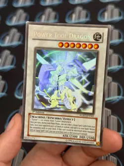 Yugioh Power Tool Dragon RGBT-EN042 Ghost Rare 1st Edition Damaged - Image 3