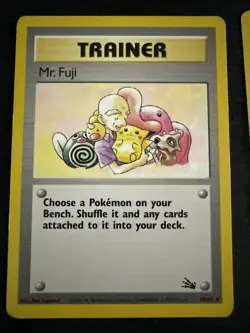Pokemon TCG Mr. Fuji 58/62 Fossil Trainer Card Base Set Original Card 1999 - Image 1