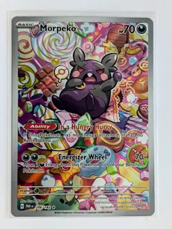 Pokemon TCG Morpeko Paradox Rift 206/182 Holo Illustration Rare Card - Image 1