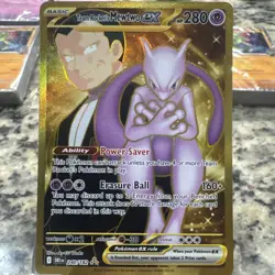 Pokemon TCG Mewtwo EX Team Rockets Hyper Rare Card 240/182 Destined Rivals - Image 1