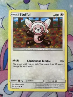 Stufful 181/236 - NM SM Cosmic Eclipse - Pokemon 2019 Common TCG Card (B) - Image 1