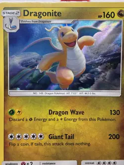 POKEMON CARD Dragonite 96/149 Sun & Moon 2017 HOLO RARE - Image 3