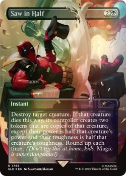 NM MTG FOIL SAW IN HALF SECRET LAIR MARVEL'S DEADPOOL APRIL POOL'S DAY - Image 1