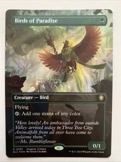 Birds of Paradise (Borderless) - Near Mint MTG Commander: Bloomburrow - Image 1
