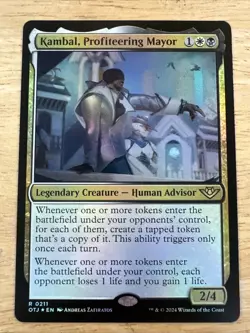 MTG Kambal Profiteering Mayor Foil Rare R 0211 Outlaws of Thunder Junction NM - Image 1