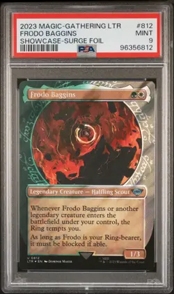 MTG Frodo Baggins Showcase Surge FOIL Lord of the Rings (LTR) #812 PSA 9 Mint - Image 1