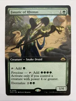 MTG - Fanatic of Rhonas - 458 - Extended Art - Modern Horizons 3 - Not Foil - Image 1