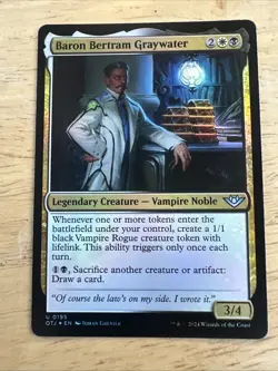 Baron Bertram Graywater - 195 - Foil - OTJ - NM - MTG Magic the Gathering - Image 1