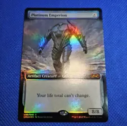 Mtg Ultimate Masters Platinum Emperion Box Topper Extended Art FOIL NM - Image 1