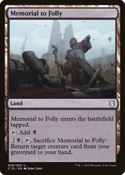 1x Memorial to Folly - Commander 2019 - NM - MTG - Image 1