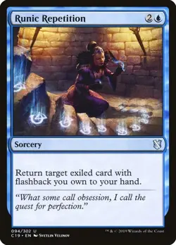 1x Runic Repetition - Commander 2019 - NM - MTG - Image 1