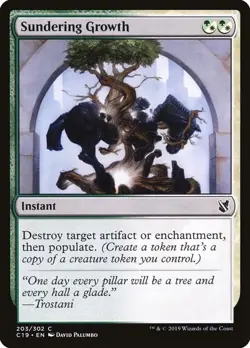 1x Sundering Growth - Commander 2019 - NM - MTG - Image 1