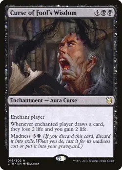 1x Curse of Fool's Wisdom - Commander 2019 - NM - MTG - Image 1