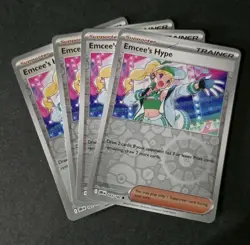 X4 Playset - Emcee's Hype 163/182 Sv10: Destined Rivals Reverse Holo - Pokemon - Image 1