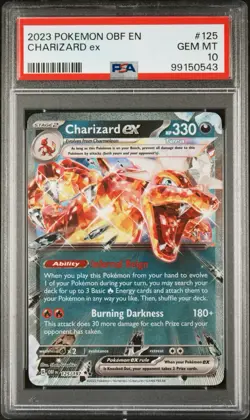 Pokemon 2023 OBF En-Obsidian Flames #125 Charizard EX PSA 10 - Image 1
