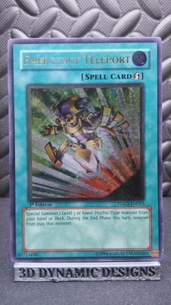 | Yugioh Emergency Teleport TDGS-EN053 1st Edition Ultimate Rare DMG 🔥 | - Image 1
