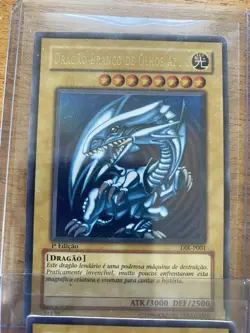 Vintage 90s Yugioh First Edition Blue Eyes White Dragon Holo Lot of (4) Spanish - Image 4