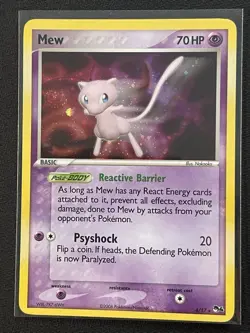 Pokemon Card Mew 4/17 Pop Series 4 LP/NM Swirl 💫 - Image 1