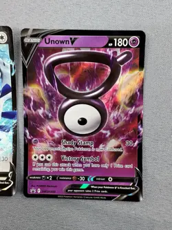 Pokemon Lugia V SWSH 301 & Unown V SWSH 300 English 2-Card Lot MINT - Image 2
