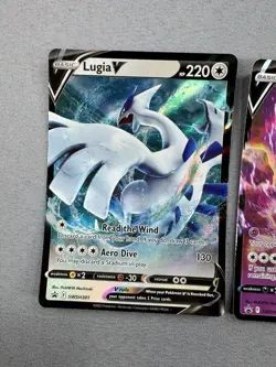 Pokemon Lugia V SWSH 301 & Unown V SWSH 300 English 2-Card Lot MINT - Image 3