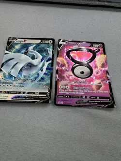 Pokemon Lugia V SWSH 301 & Unown V SWSH 300 English 2-Card Lot MINT - Image 4