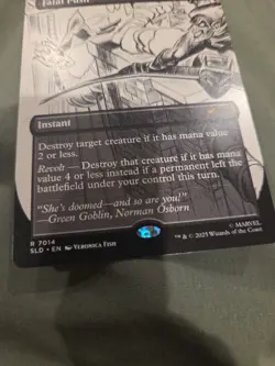 MTG Spider-man Fatal Push (7014) Non-Foil Sketched Chase Card Secret Lair NM - Image 3