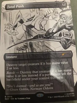 MTG Spider-man Fatal Push (7014) Non-Foil Sketched Chase Card Secret Lair NM - Image 4