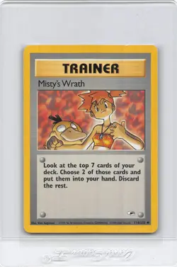 MISTY’S WRATH 114/132 - Gym Heroes Set - VINTAGE WOTC Pokemon Card - NM/LP - Image 1