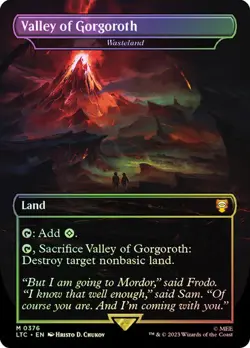 MTG WASTELAND (VALLEY OF GORGOROTH) FOIL The Lord of the Rings NM - Image 1