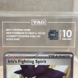 (GEM MT 10) 2025 POKEMON JTG EN-ULTRA RARE IRIS'S FIGHTING SPIRIT (TAG 10) - Image 2