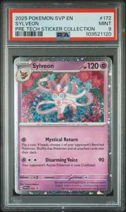2025 POKEMON SVP EN-SV BLACK STAR PROMO #172 SYLVEON PSA 9 - Image 1