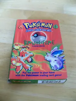 POKEMON -- BRUSHFIRE -- THEME DECK -- 1999 BOX Counters & Book **ONLY** - Image 2