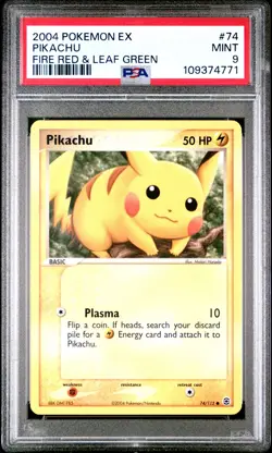 2004 POKEMON EX FIRE RED & LEAF GREEN #74 PIKACHU PSA 9 - Image 1