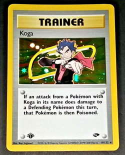 1ST EDITION POKEMON GYM CHALLENGE - KOGA (TRAINER) #19/132 - HOLO - EX/NM - Image 2