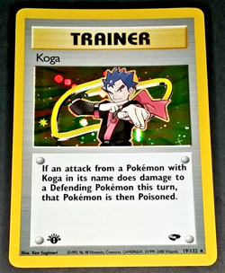 1ST EDITION POKEMON GYM CHALLENGE - KOGA (TRAINER) #19/132 - HOLO - EX/NM - Image 3