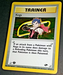 1ST EDITION POKEMON GYM CHALLENGE - KOGA (TRAINER) #19/132 - HOLO - EX/NM - Image 5