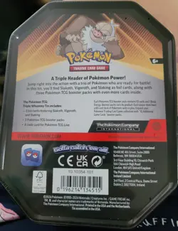 Pokemon TCG - Slaking - Triple Whammy - Collectors Tin - Factory Sealed - New - Image 2