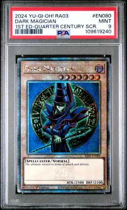 2024 YU-GI-OH! RA03-QUARTER CENTURY BONANZA #EN080 DARK MAGICIAN PSA 9 - Image 1