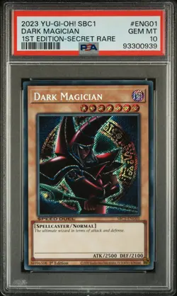 2023 YU-GI-OH! SBC1-SPEED DUEL STREETS OF BATTLE CITY DARK MAGICIAN PSA 10 - Image 1