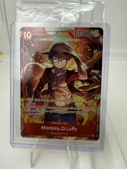 Sealed Promo One Piece CARD Treasure Booster Monkey.D.Luffy ST10-006 SR - Image 2