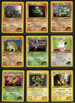 Pokemon 1ST EDITION Gym Heroes Set COMPLETE Non Holo Binder Cards Lot NM MINT - Image 3