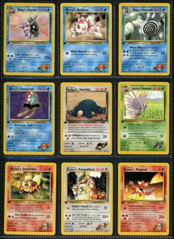 Pokemon 1ST EDITION Gym Heroes Set COMPLETE Non Holo Binder Cards Lot NM MINT - Image 5