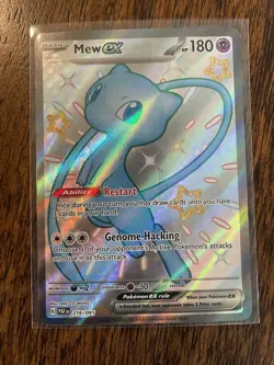 2024 Pokemon Mew EX Shiny Secret Rare Full Art Paldean Fates 216/091 Card NM - Image 1