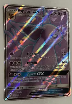 Espeon GX 140/149 Sun & Moon Base Full Art Ultra Rare Holo Pokemon Card NM - Image 2