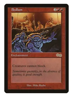 Bedlam MTG Urza's Saga Uncommon LP Lightly Played Single Card - Image 1